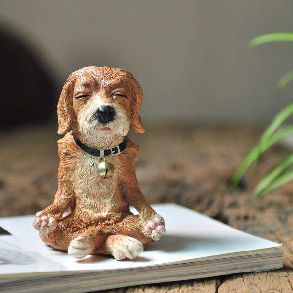 Dog Statue Meditating